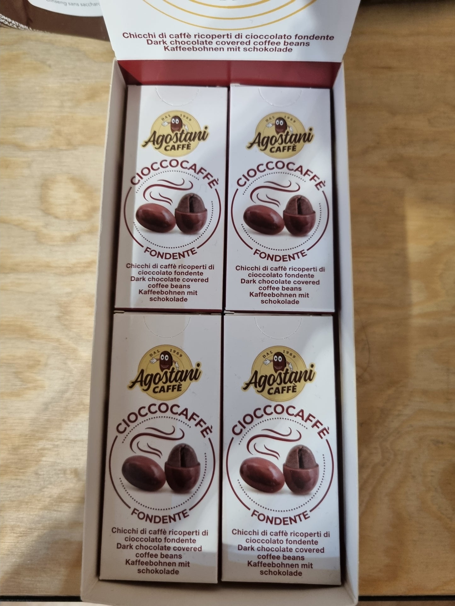 Chicchi di Caffè ricoperti da Cioccolato Fondente 25g