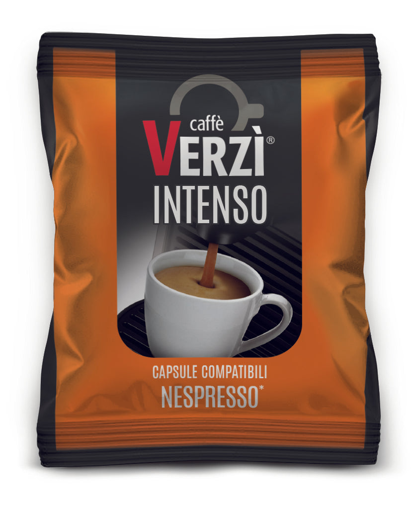 Capsule Caffè Verzì Miscela Intenso Compatibili Nespresso 100 Capsule
