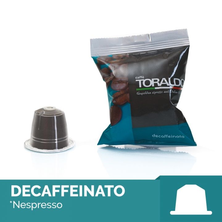 Capsule Caffè Toraldo Miscela Decaffeinato Compatibili Nespresso 100 Capsule