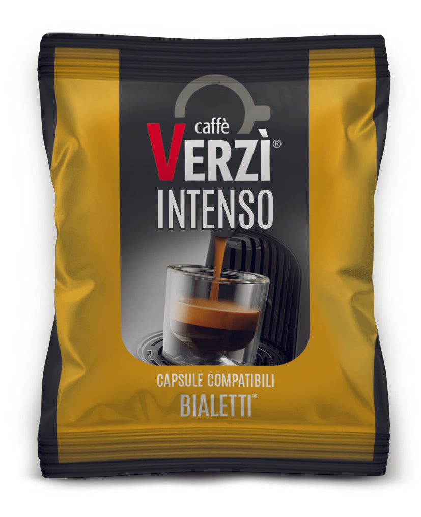 Capsule Caffè Verzì Miscela Intenso Compatibili Bialetti 100 Capsule