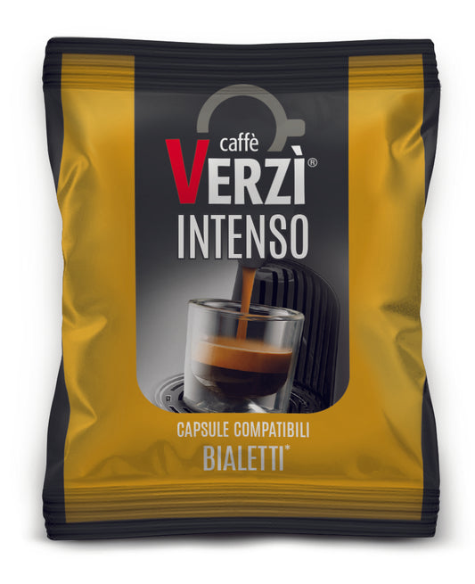 Capsule Caffè Verzì Miscela Intenso Compatibili Bialetti 100 Capsule