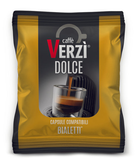 Capsule Caffè Verzì Miscela Dolce Compatibili Bialetti 100 Capsule