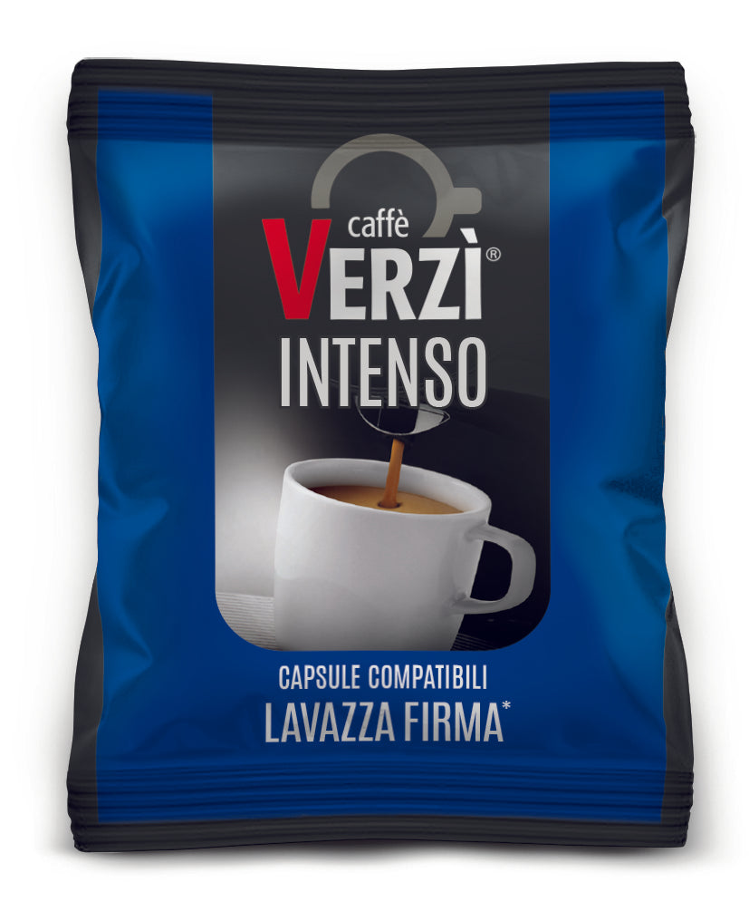 Capsule Caffè Verzì Miscela Intenso Compatibili Lavazza Firma 80 Capsule