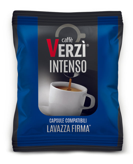 Capsule Caffè Verzì Miscela Intenso Compatibili Lavazza Firma 80 Capsule