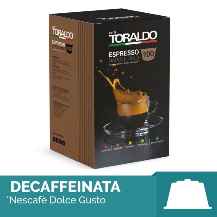 Capsule Caffè Toraldo Miscela Decaffeinato Compatibili Dolce Gusto
