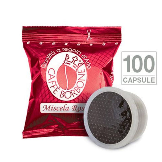 Capsule Caffè Borbone Miscela Rossa Compatibili Lavazza Espresso Point 100 Capsule