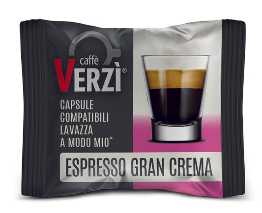Capsule Caffè Verzì Miscela Espresso Gran Crema Compatibili A Modo Mio 100 Capsule