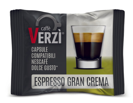 Capsule Caffè Verzì Miscela Espresso Gran Crema Compatibili Dolce Gusto 30 Capsule
