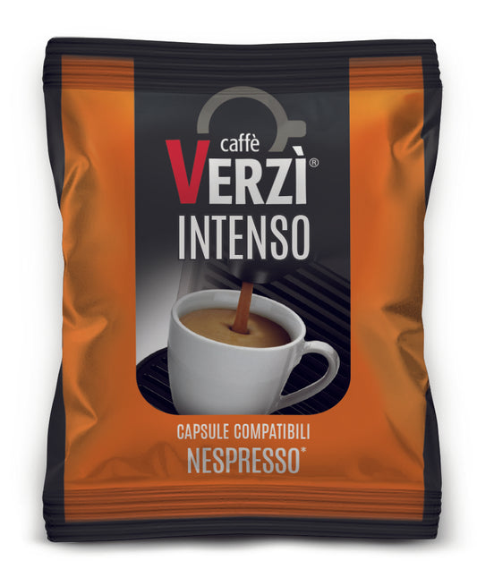 Capsule Caffè Verzì Miscela Intenso Compatibili Nespresso 100 Capsule