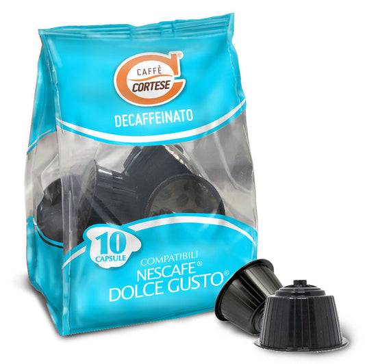 Caffè Cortese Miscela Decaffeinato Compatibili Dolce Gusto 100 Capsule