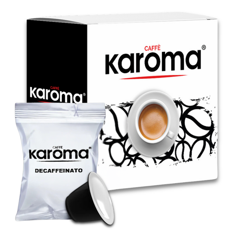 Caffè Karoma Miscela Decaffeinato Compatibili Nespresso 100 Capsule