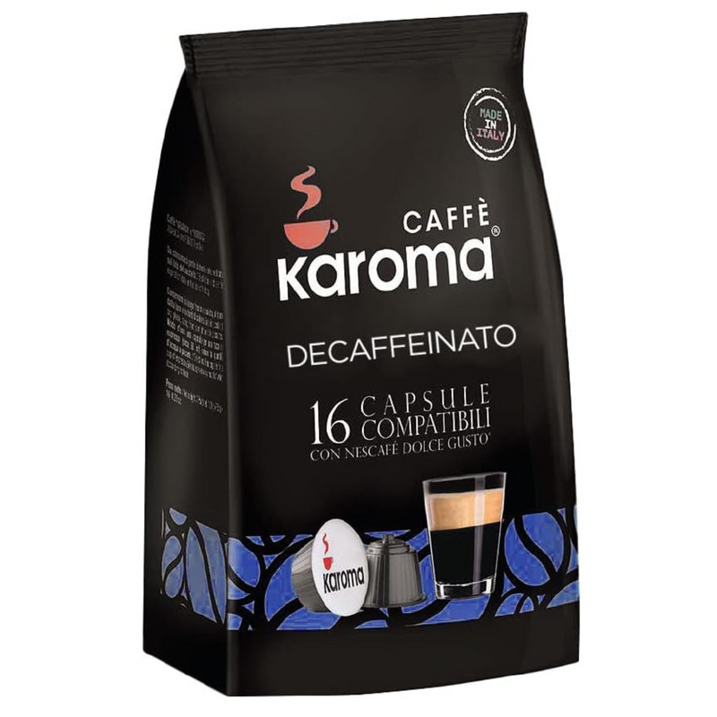 Caffe Karoma Miscela Decaffeinata Compatibili Dolce Gusto 96 Capsule